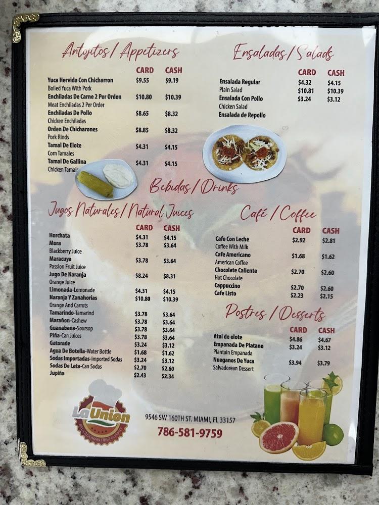 La Union Restaurant Menu image 2