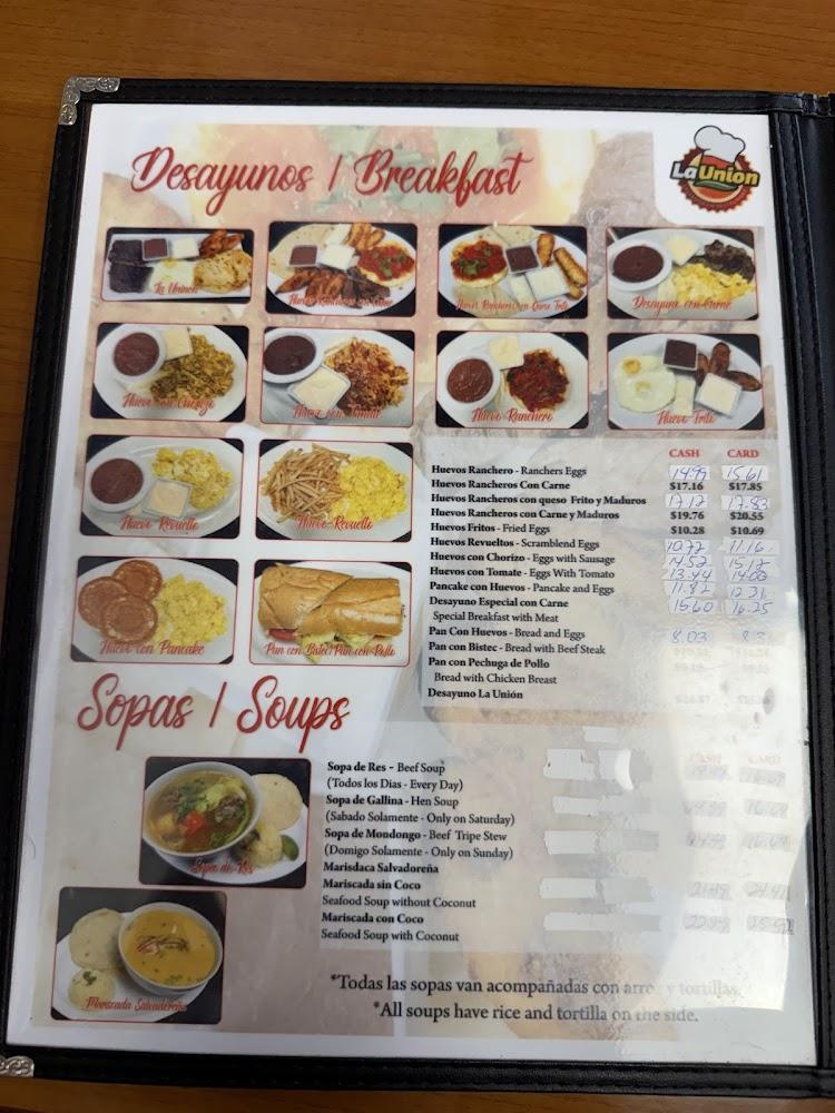 La Union Restaurant Menu image 3
